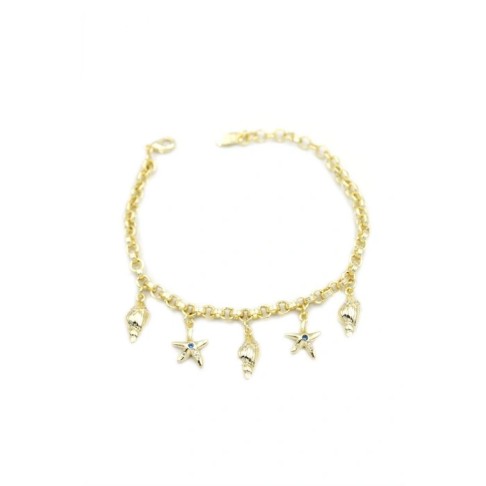 Deniz Kabuğu Charm Bileklik - Altın