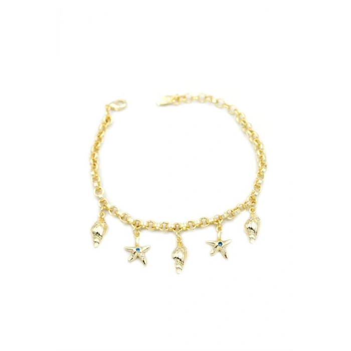 Deniz Kabuğu Charm Bileklik - Altın