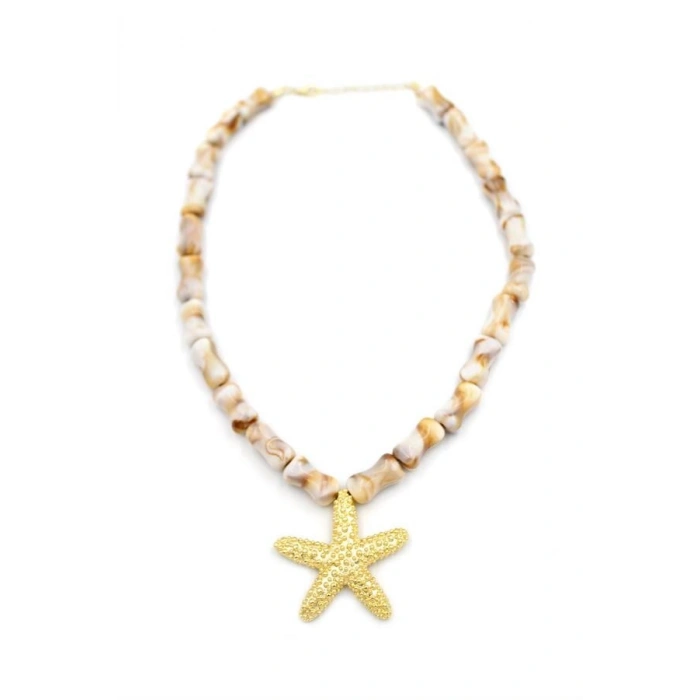 Deniz Kabuklu Yıldız Kolye - Altın