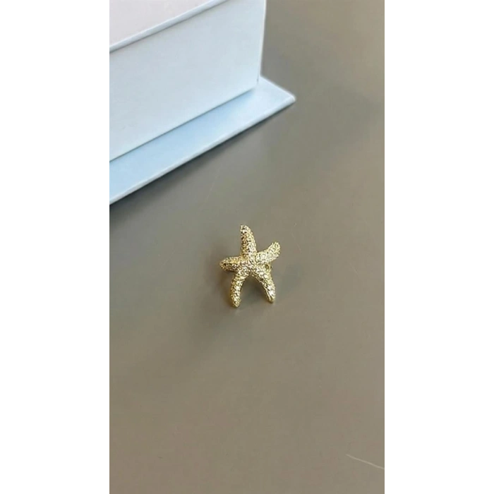 Deniz Yıldızı Kıkırdak Küpe - Altın