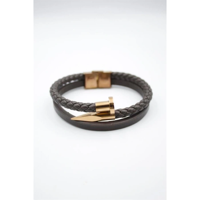 Deri Çivi Bileklik - Rose