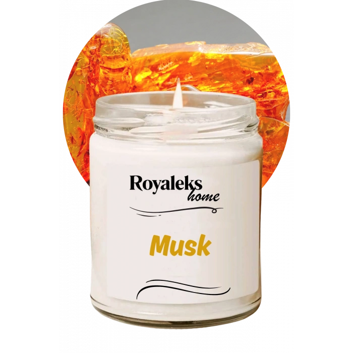 Doğal Özel Seri Kokulu Dekoratif Kavanoz Mum 210 cc - Musk Esansı - RYL