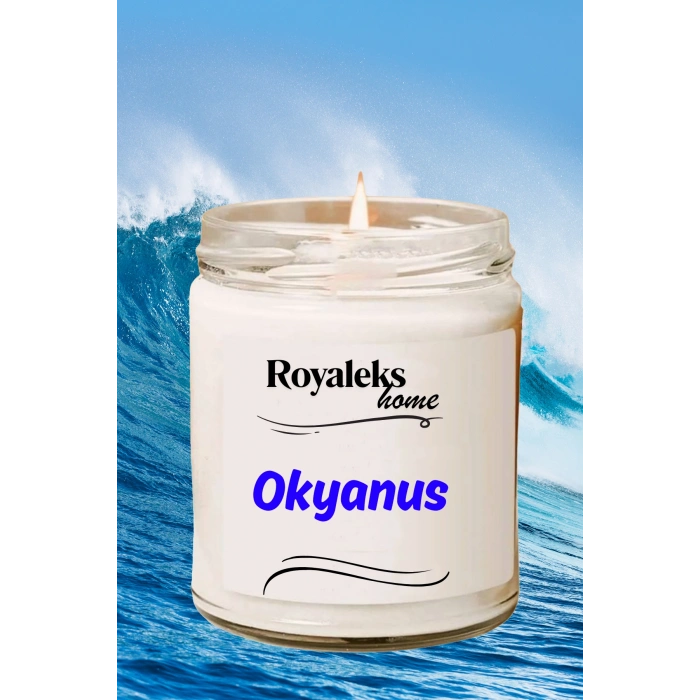 Doğal Özel Seri Kokulu Dekoratif Kavanoz Mum 210 cc - Okyanus Esansı - RYL