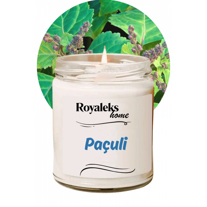 Doğal Özel Seri Kokulu Dekoratif Kavanoz Mum 210 cc - Paçuli Esansı - RYL
