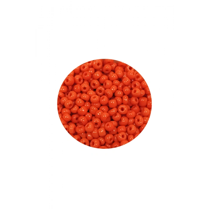 Dökme Cam Kum Boncuk (11/0) 2 mm - 20 Gram -  Turuncu - BNC013