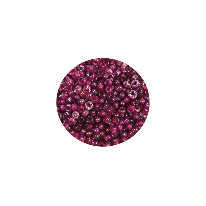 Dökme Cam Kum Boncuk (11/0) 2 mm - 60 Gram -  Mor - BNC040
