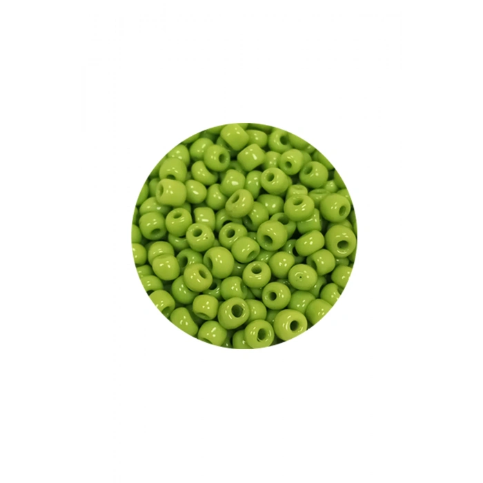 Dökme Cam Kum Boncuk (8/0) 3 mm - 20 Gram - Ihlamur Yeşili - BNC164