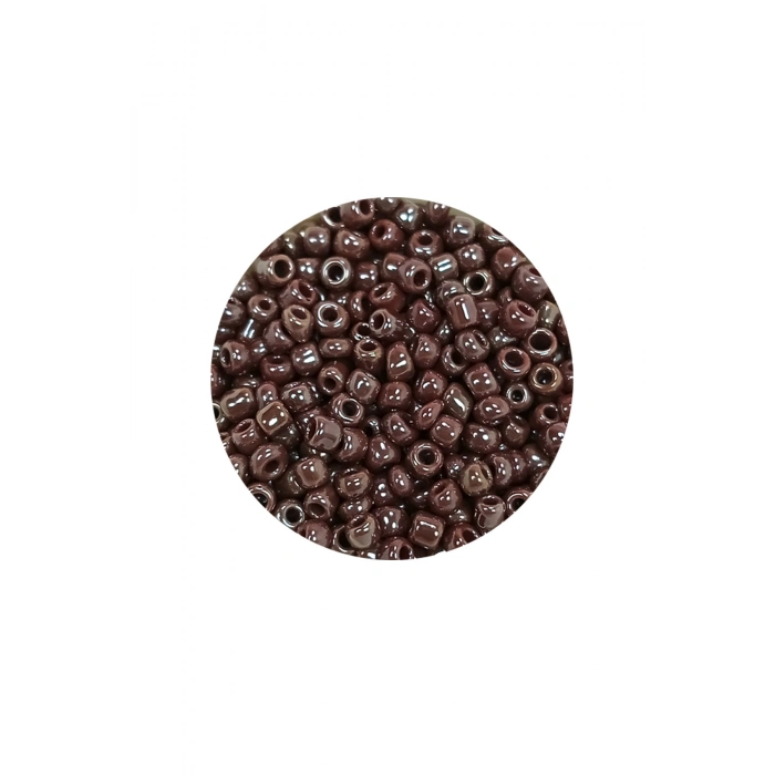 Dökme Cam Kum Boncuk (8/0) 3 mm - 60 Gram - Parlak Koyu Kestane - BNC209