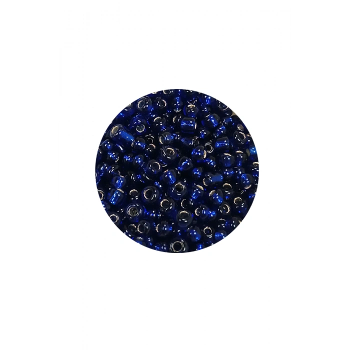 Dökme Cam Kum Boncuk (8/0) 3 mm - 60 Gram - Şeffaf Lacivert - BNC207