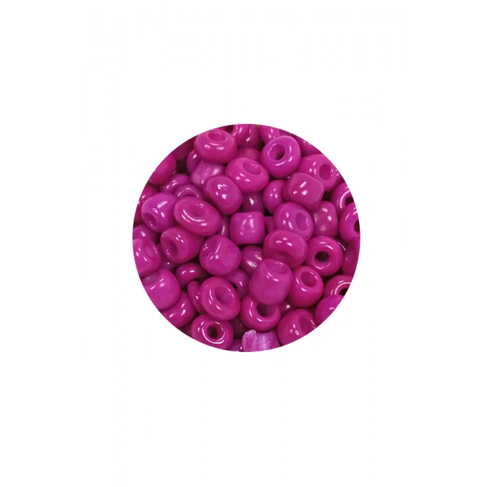 Dökme Cam Kum Boncuk Büyük Boy (6/0) 4 mm - 20 Gram - Eflatun - BNC102