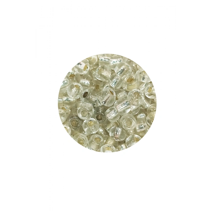 Dökme Cam Kum Boncuk Büyük Boy (6/0) 4 mm - 20 Gram - Şeffaf - BNC086