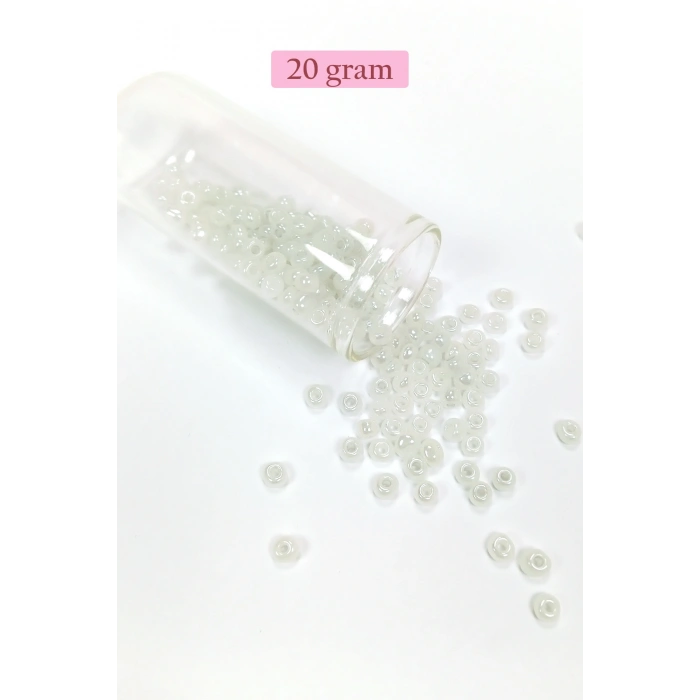 Dökme Cam Kum Boncuk Büyük Boy (6/0) 4 mm - 4 Renk - Toplam 80 Gram - BNC409