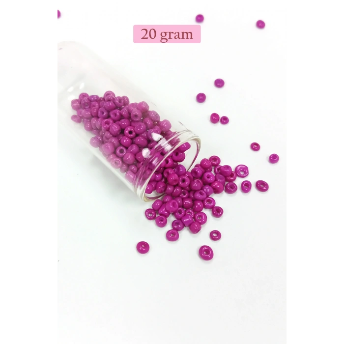 Dökme Cam Kum Boncuk Büyük Boy (6/0) 4 mm - 4 Renk - Toplam 80 Gram - BNC414