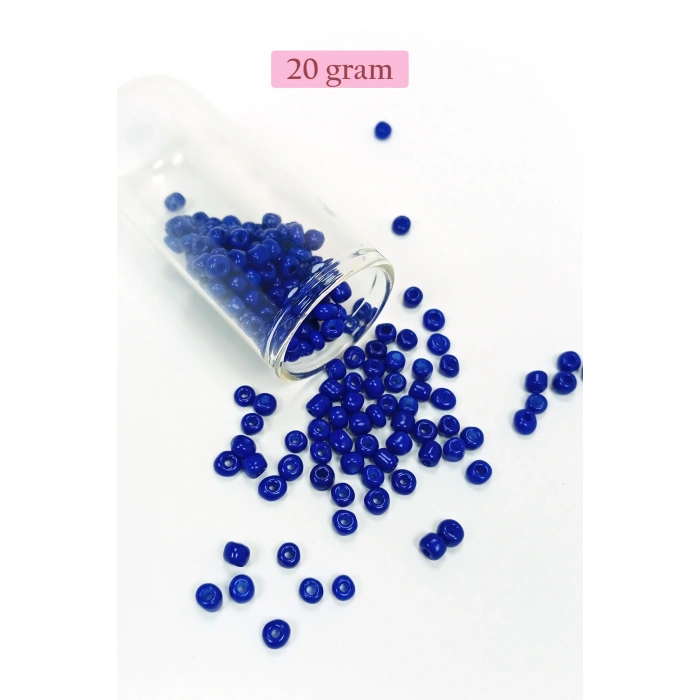 Dökme Cam Kum Boncuk Büyük Boy (6/0) 4 mm - 4 Renk - Toplam 80 Gram - BNC415