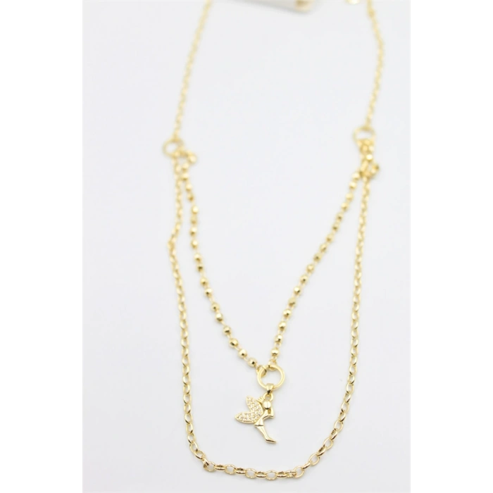 Dorika Zincir Melek Kolye - Altın