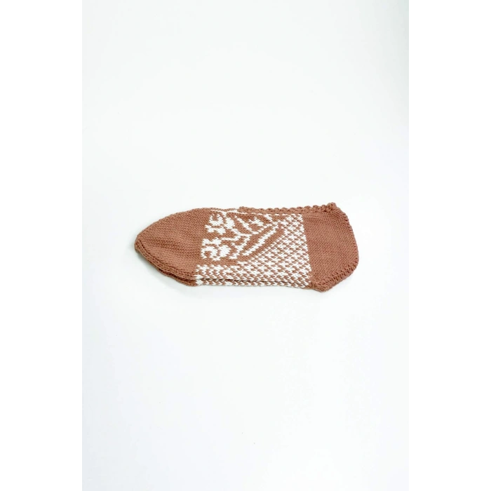 El Örgüsü Kışlık Şık Kadın Yün Patik D9