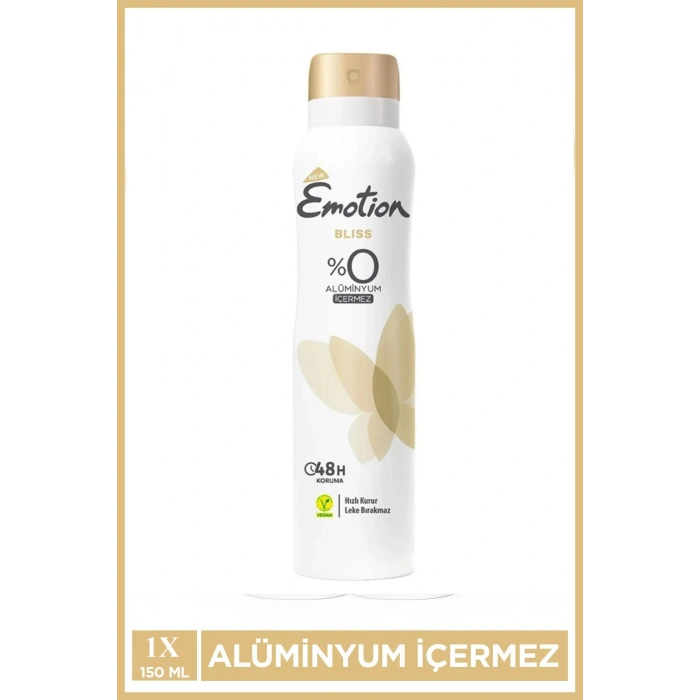 Emotion Bliss Kadın Vegan Deodorant 150 Ml Hızlı Kurur , Leke Bırakmaz