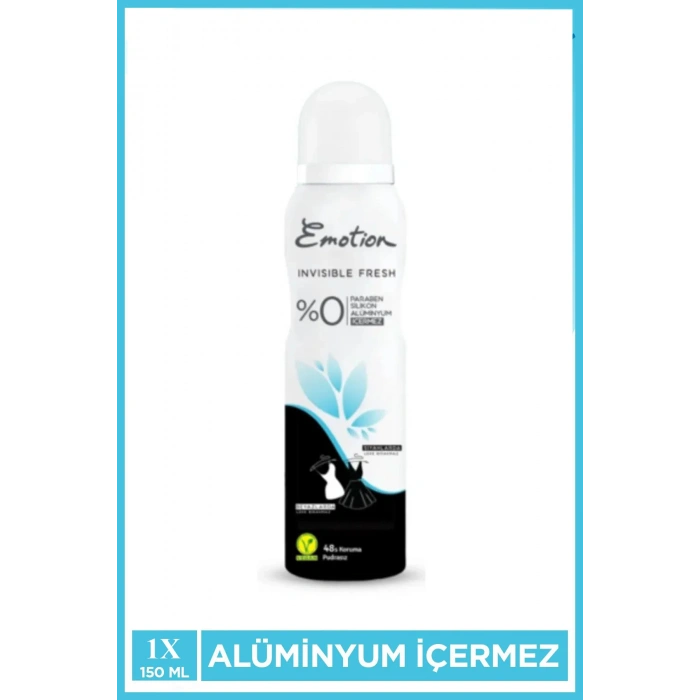Emotion Invisible Fresh Black & White Kadın Deodorant 150ml Vegan, Leke Bırakmaz