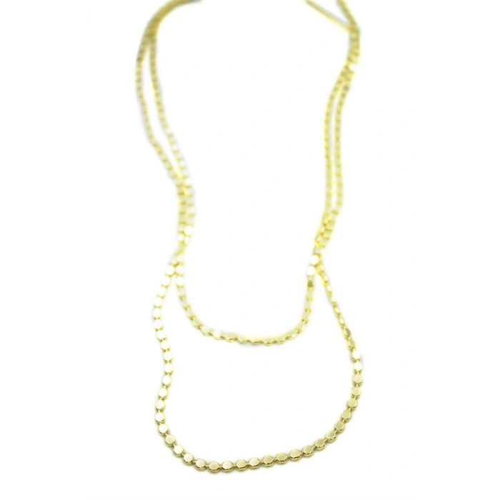 Ezme Zincir Kolye - 90cm - Altın