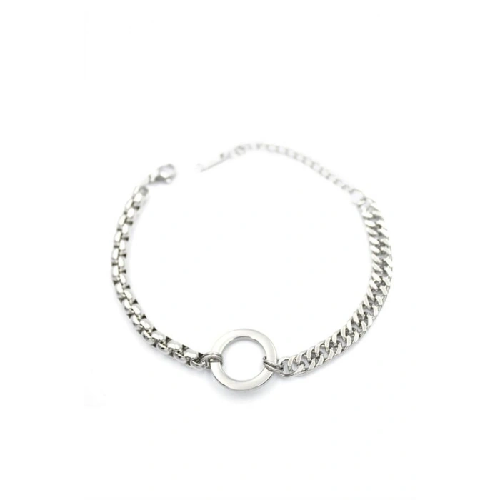Halka Zincirli Bileklik - Gümüş