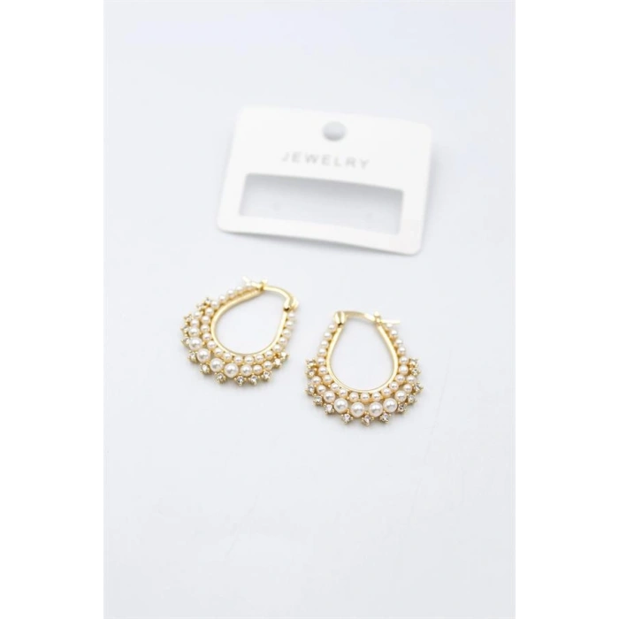 İncili Küpe - Altın