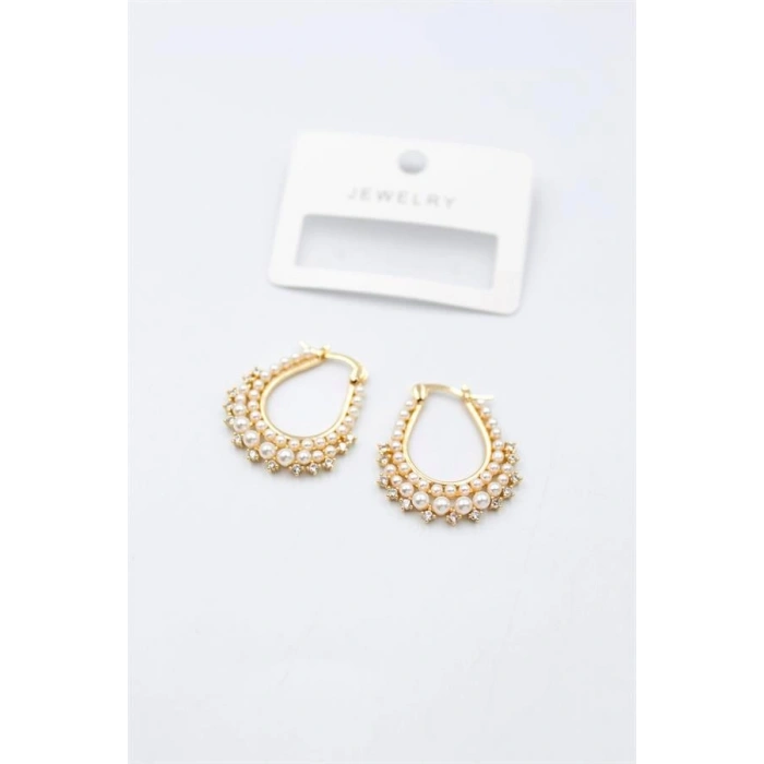 İncili Küpe - Altın