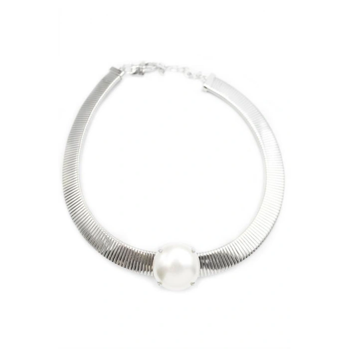 İncili Tasma Kolye - Gümüş