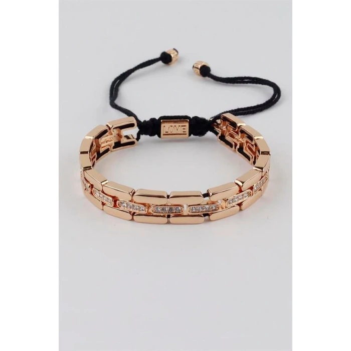 İpli Çelik Bileklik - Altın