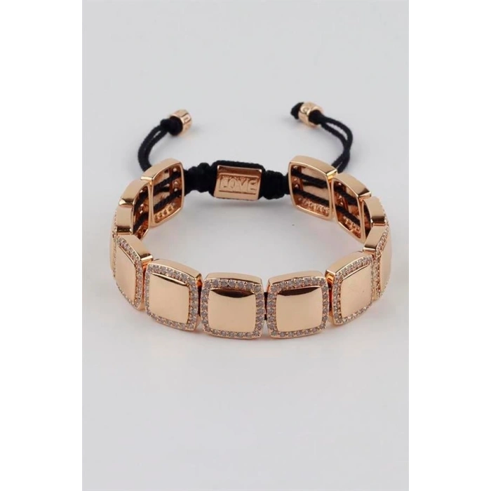 İpli Çelik Bileklik - Altın