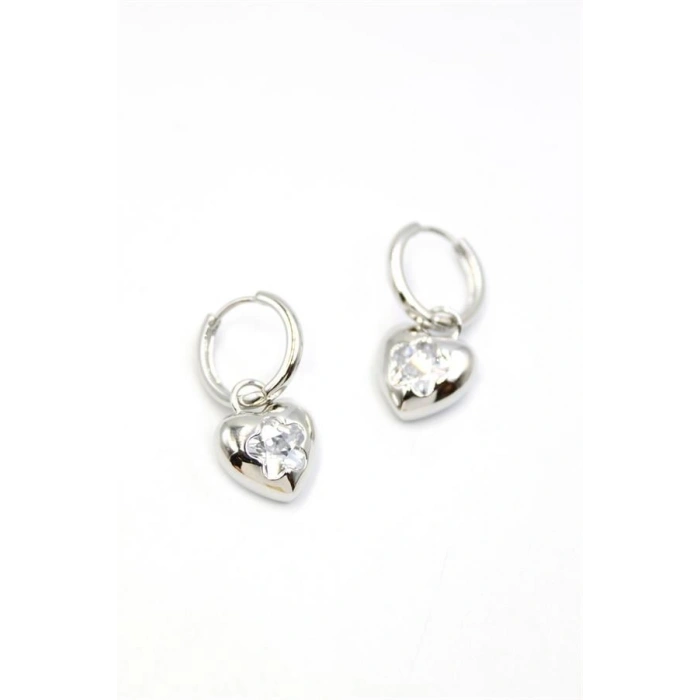 Kalp Küpe - Gümüş