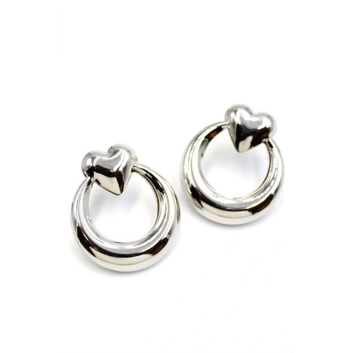 Kalp Küpe - Gümüş