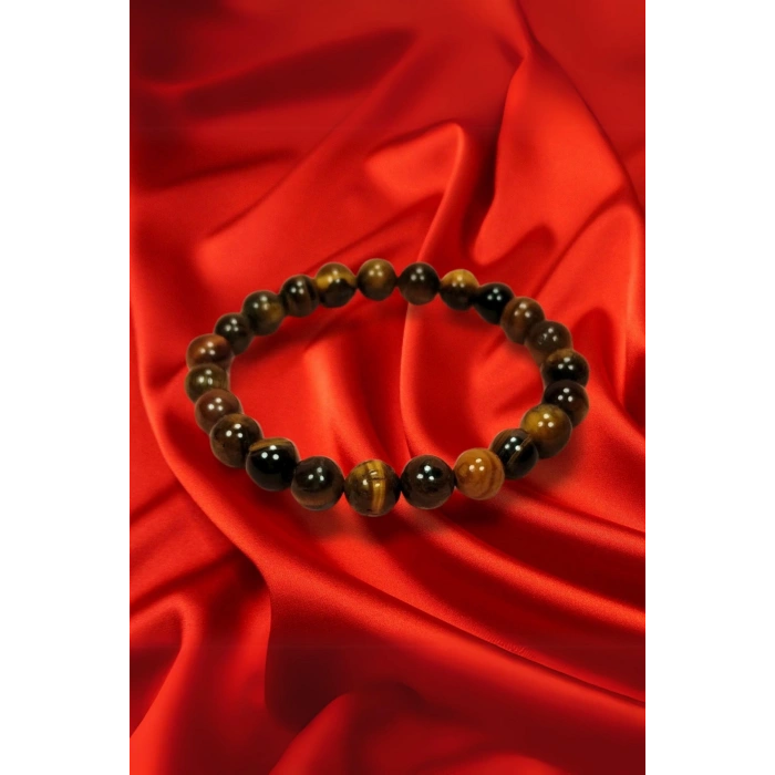 Kaplan Gözü Doğal Taş Bileklik Kutulu