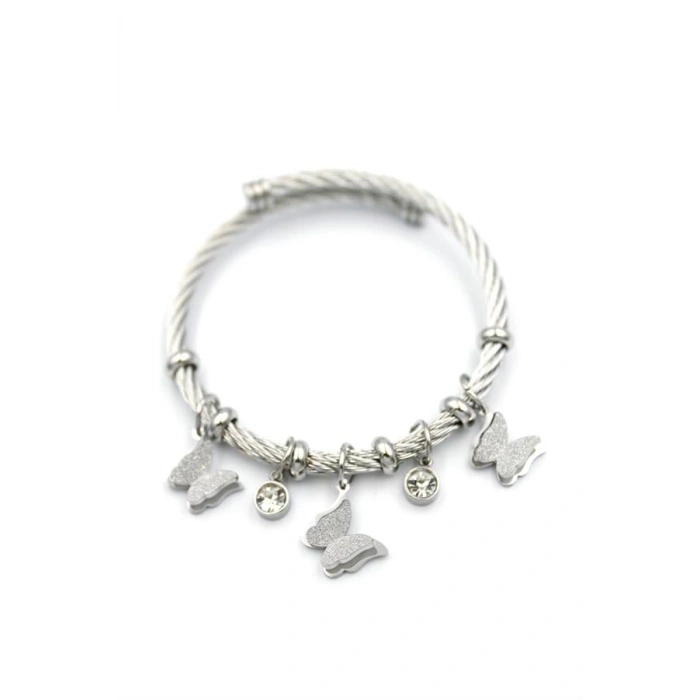 Kelebek Charm Bilezik - Gümüş