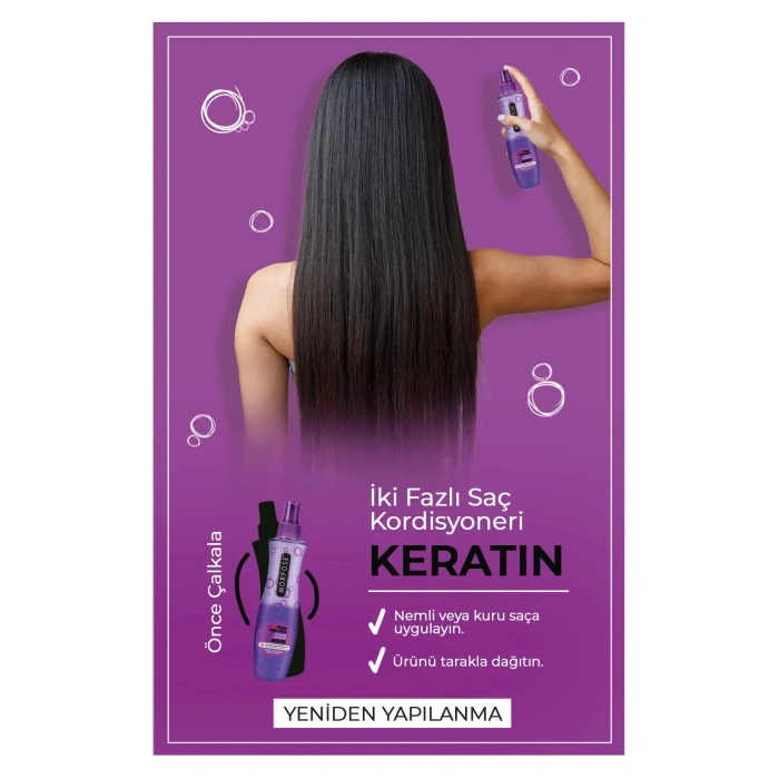 Keratin Çift Fazlı Kondisyoner Fön Suyu 240 ML - mrfs