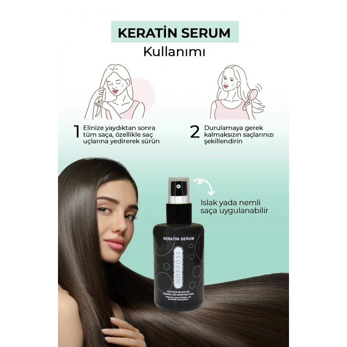 Keratin Saç Serumu 75 ML - Yıpranmış Saçlar için - mrfs