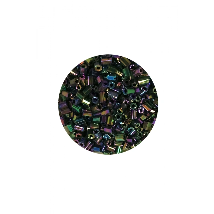 Kesme Cam Boncuk 2mm - 20 Gram - Parlak Alacalı -BNC304