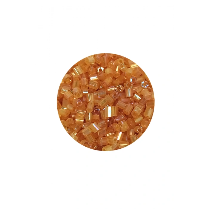 Kesme Cam Boncuk 2mm - 20 Gram - Şeffaf Altın -BNC318