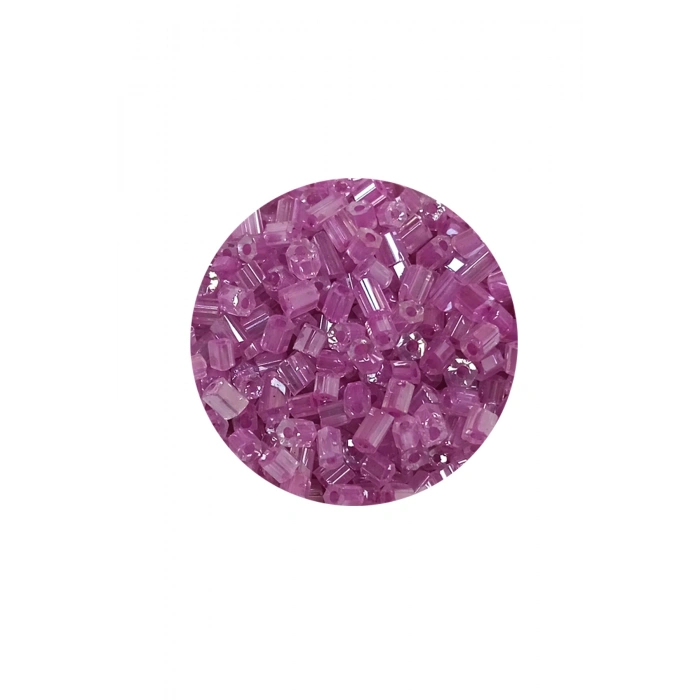 Kesme Cam Boncuk 2mm - 20 Gram - Şeffaf Eflatun -BNC311