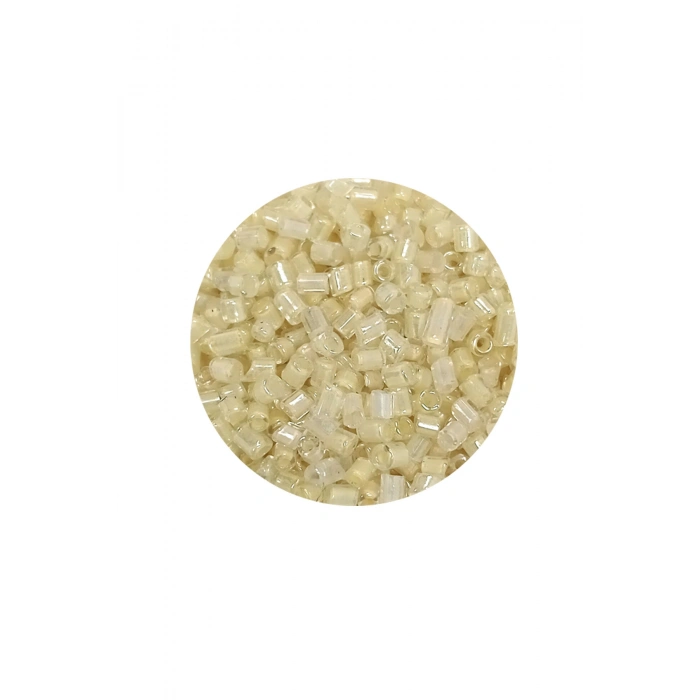 Kesme Cam Boncuk 2mm - 20 Gram - Şeffaf Krem -BNC339