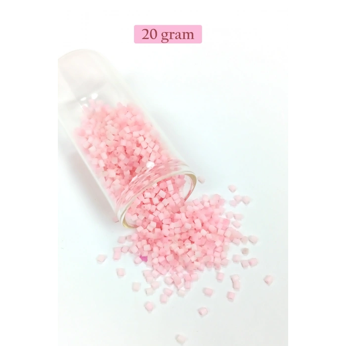 Kesme Cam Boncuk 2mm - 20 Gram - Şeker Pembe -BNC350