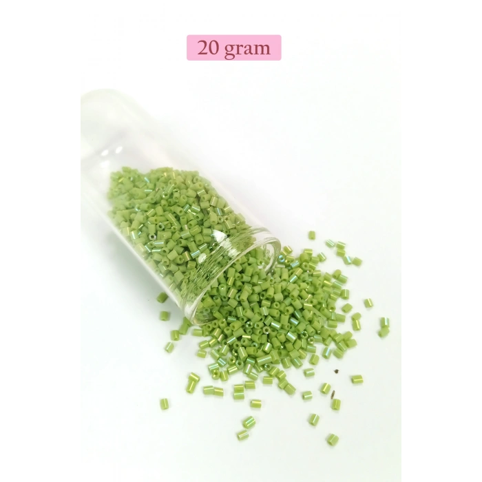 Kesme Cam Boncuk 2mm - 20 Gram - Yeşil -BNC325