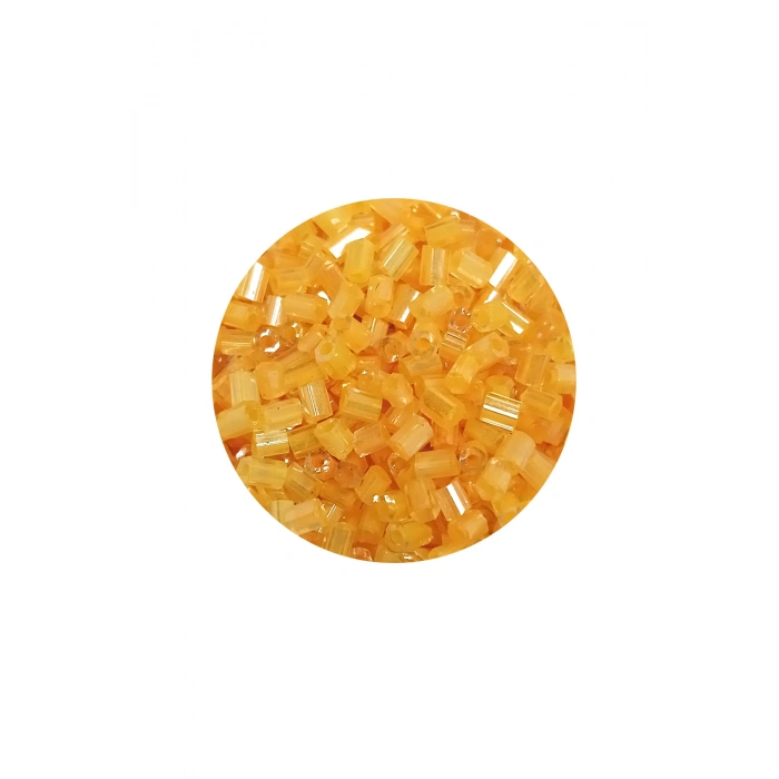 Kesme Cam Boncuk 2mm - 60 Gram - Şeffaf Koyu Sarı - BNC361