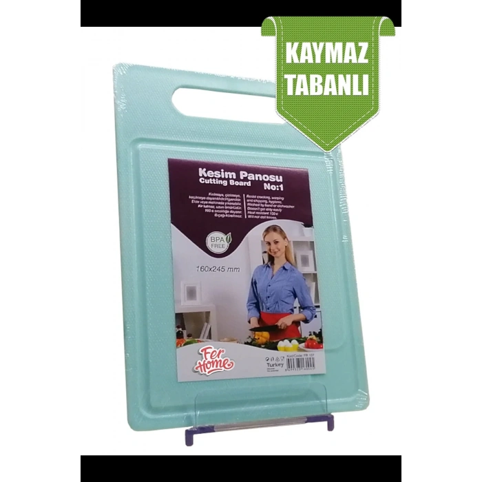 Kesme Tahtası Kaydırmaz Plastik Kesme Sunum Tahtası Pratik Kesim Panosu 160x245 Mm Royaleks-FR-107
