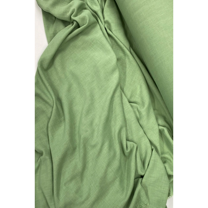 Keten Kumaş - Organik Kumaş - Perde Kumaşı - Ince Keten - Kıyafet Için Kumaş Örtü Çağla Yeşili 75