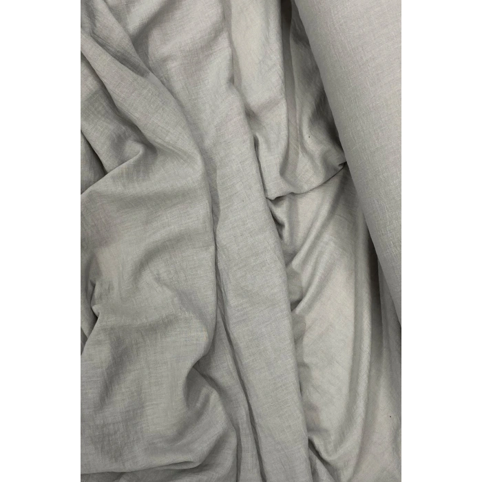 Keten Kumaş - Organik Kumaş - Perde Kumaşı - Ince Keten - Kıyafet Için Kumaş Örtü Gri 42