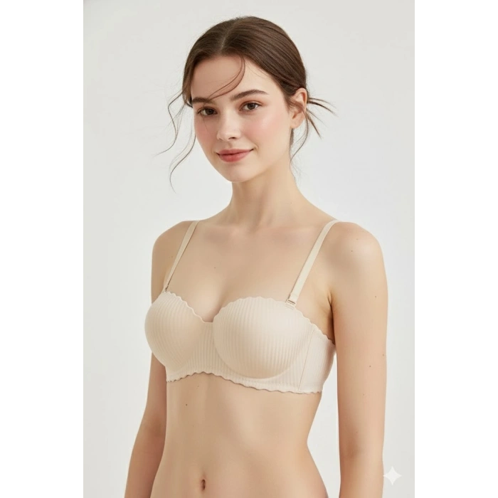 Lazer Kesim Dolgulu Telsiz  İz Yapmaz Sütyen Ten