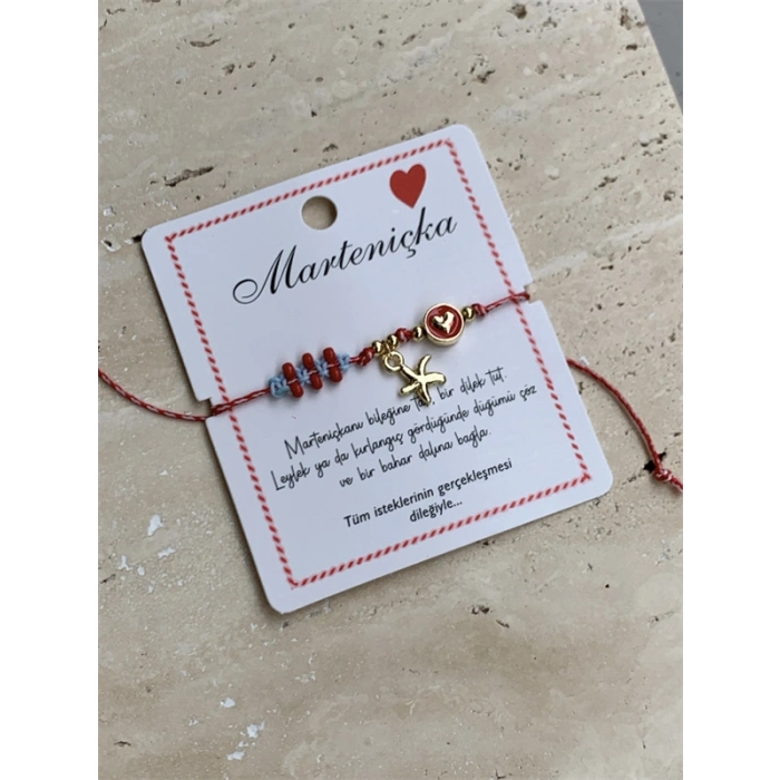 Marteniçka İp Bileklik - Kırmızı