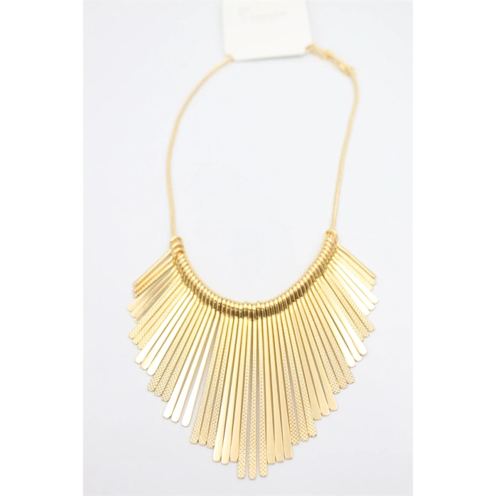 Metal Çubuk Kolye - Altın