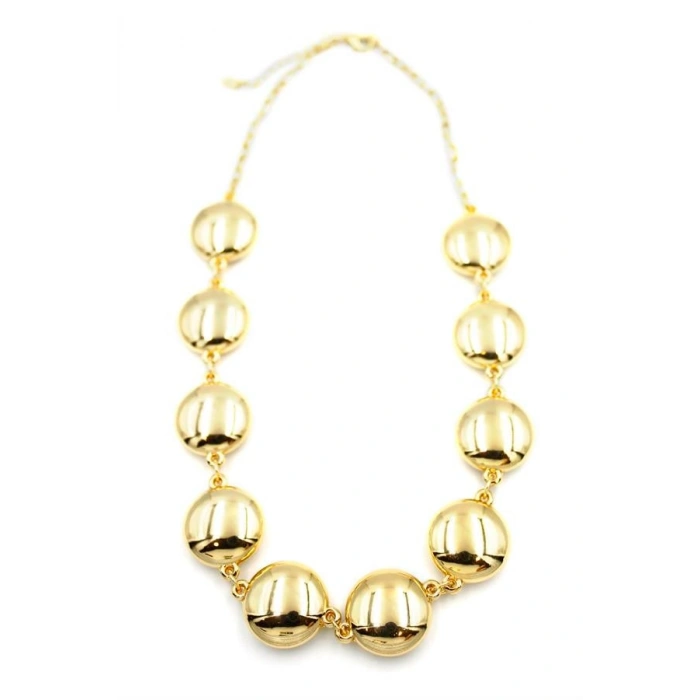 Metal Şekilli Kolye - Altın