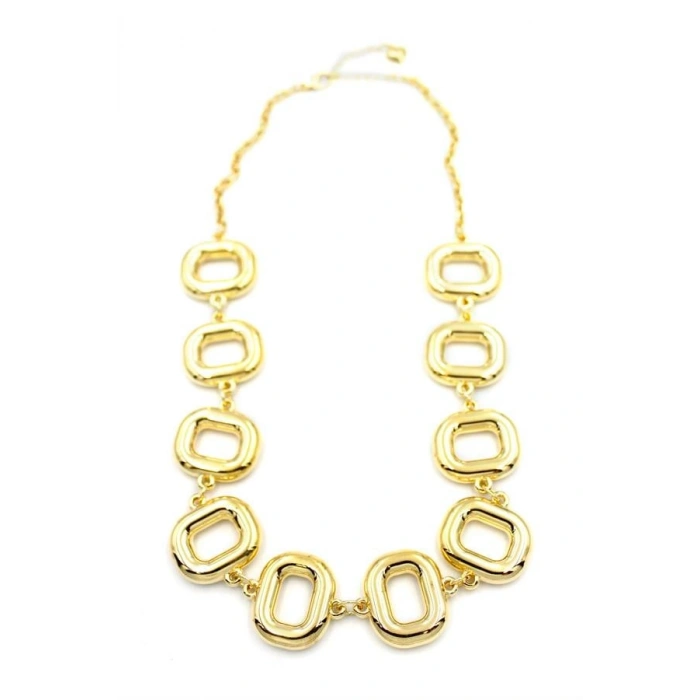 Metal Şekilli Kolye - Altın